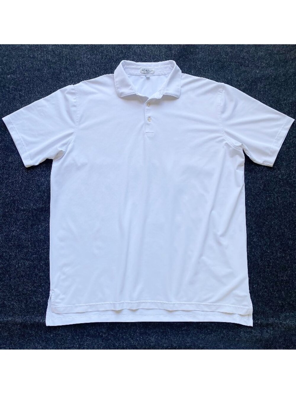 Peter Millar Summer Comfort White Performance Polo Shirt Short Sleeve XL